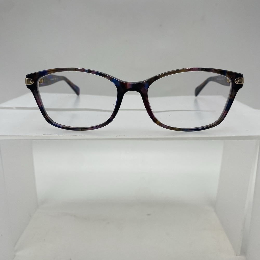 Coach Eyeglasses FRAMES ONLY HC6065 Cat Eye 51-17-135 Confetti Purple Brown 244